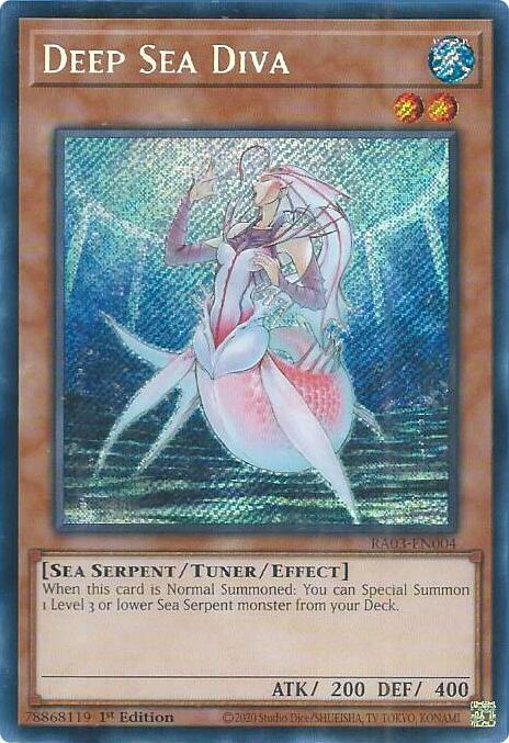 Deep Sea Diva (Secret Rare) RA03-EN004 card from Quarter Century Bonanza