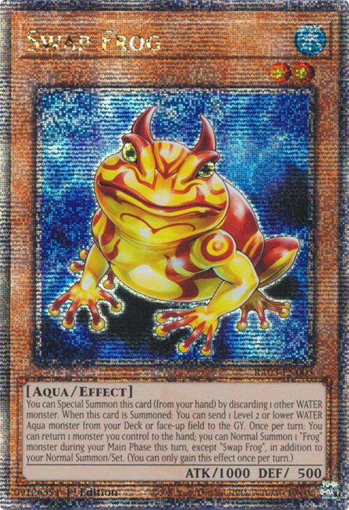Swap Frog (Quarter Century Secret Rare) RA03-EN005 card from Quarter Century Bonanza