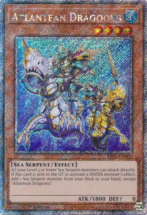 Atlantean Dragoons (Platinum Secret Rare) RA03-EN006 card from Quarter Century Bonanza