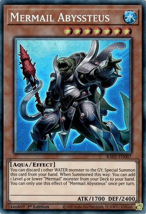 Mermail Abyssteus (PCR) RA03-EN007 card from Quarter Century Bonanza
