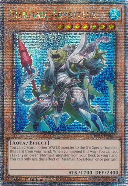 Mermail Abyssteus (Quarter Century Secret Rare) RA03-EN007 card from Quarter Century Bonanza