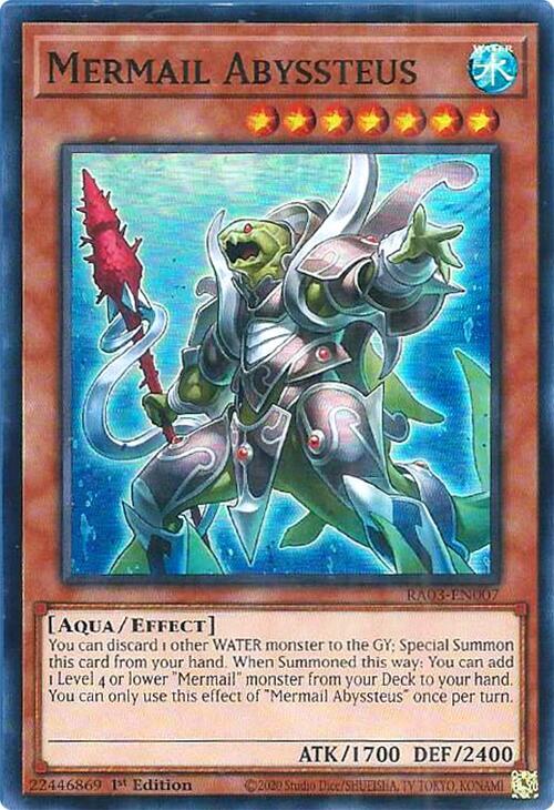 Mermail Abyssteus RA03-EN007 card from Quarter Century Bonanza