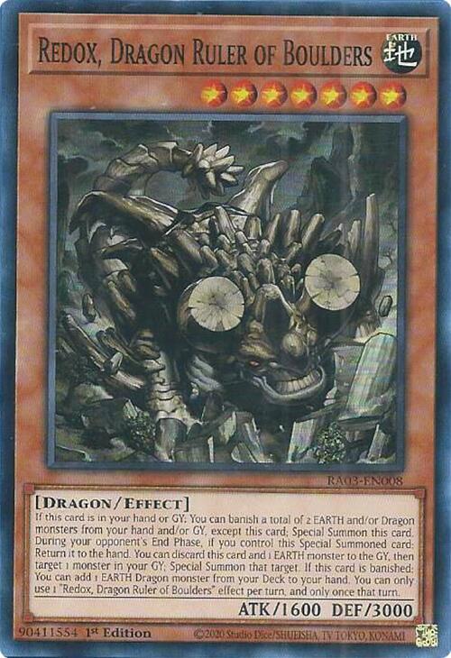 Redox, Dragon Ruler of Boulders RA03-EN008 card from Quarter Century Bonanza