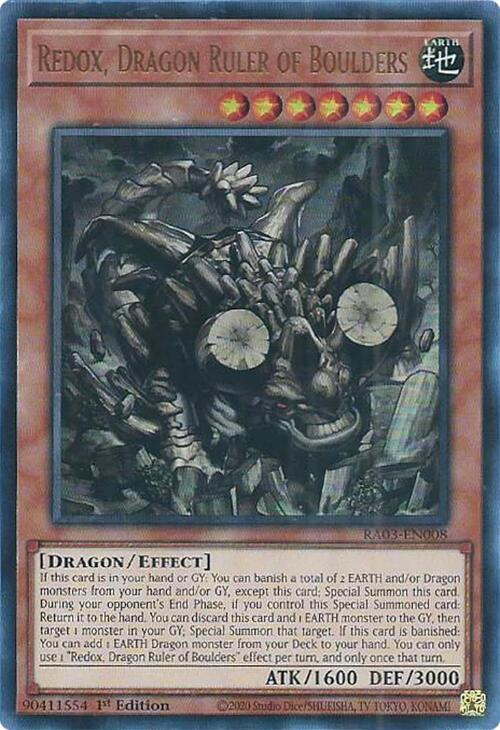 Redox, Dragon Ruler of Boulders (UR) RA03-EN008 card from Quarter Century Bonanza