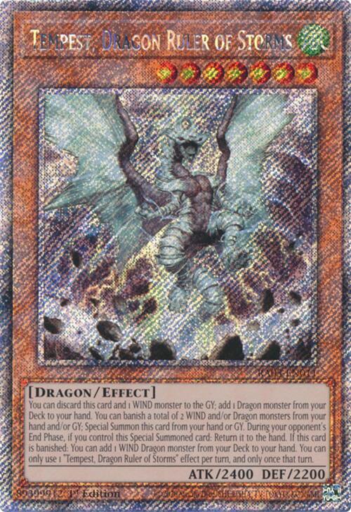 Tempest, Dragon Ruler of Storms (Platinum Secret Rare) RA03-EN011 card from Quarter Century Bonanza