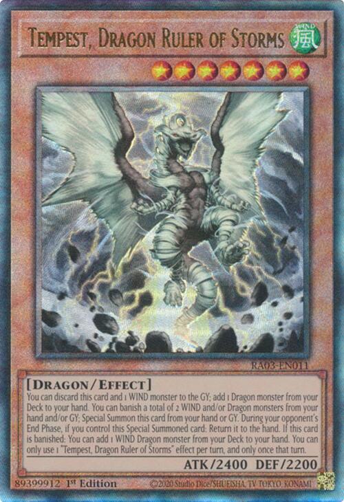 Tempest, Dragon Ruler of Storms (PUR) RA03-EN011 card from Quarter Century Bonanza