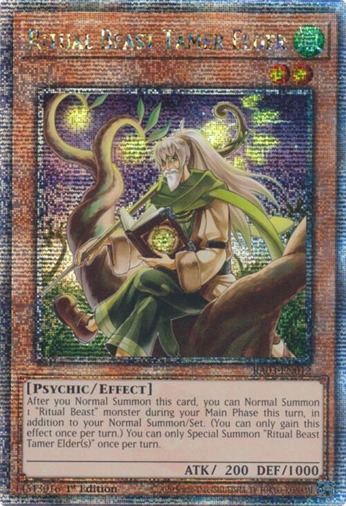 Ritual Beast Tamer Elder (Quarter Century Secret Rare) RA03-EN012 card from Quarter Century Bonanza