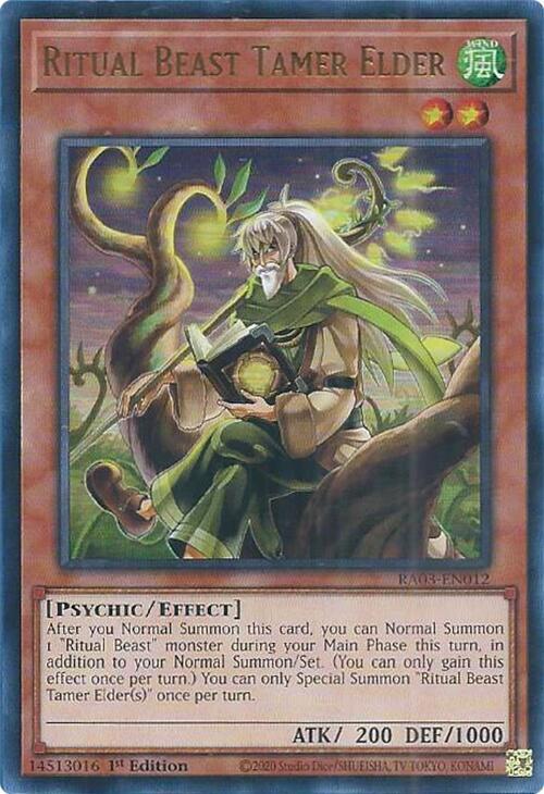Ritual Beast Tamer Elder (UR) RA03-EN012 card from Quarter Century Bonanza