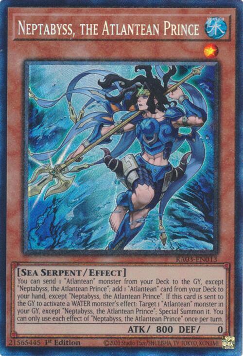 Neptabyss, the Atlantean Prince (PCR) RA03-EN013 card from Quarter Century Bonanza