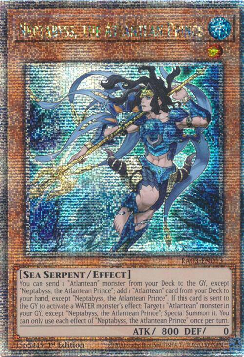 Neptabyss, the Atlantean Prince (Quarter Century Secret Rare) RA03-EN013 card from Quarter Century Bonanza
