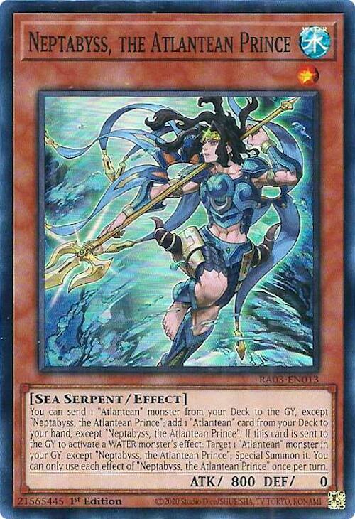 Neptabyss, the Atlantean Prince RA03-EN013 card from Quarter Century Bonanza