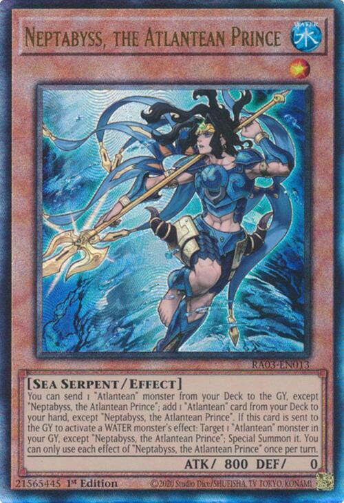 Neptabyss, the Atlantean Prince (PUR) RA03-EN013 card from Quarter Century Bonanza