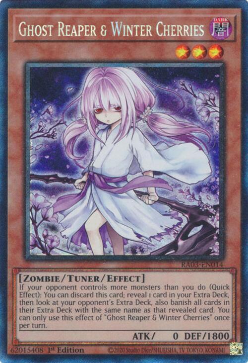 Ghost Reaper & Winter Cherries (Alternate Art) (PCR) RA03-EN014 card from Quarter Century Bonanza