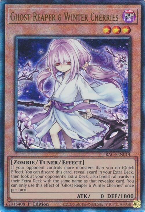 Ghost Reaper & Winter Cherries (Alternate Art) (PUR) RA03-EN014 card from Quarter Century Bonanza