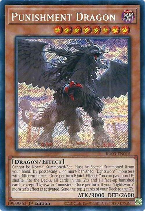 Punishment Dragon (Secret Rare) RA03-EN015 card from Quarter Century Bonanza