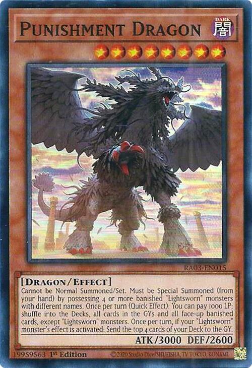Punishment Dragon RA03-EN015 card from Quarter Century Bonanza