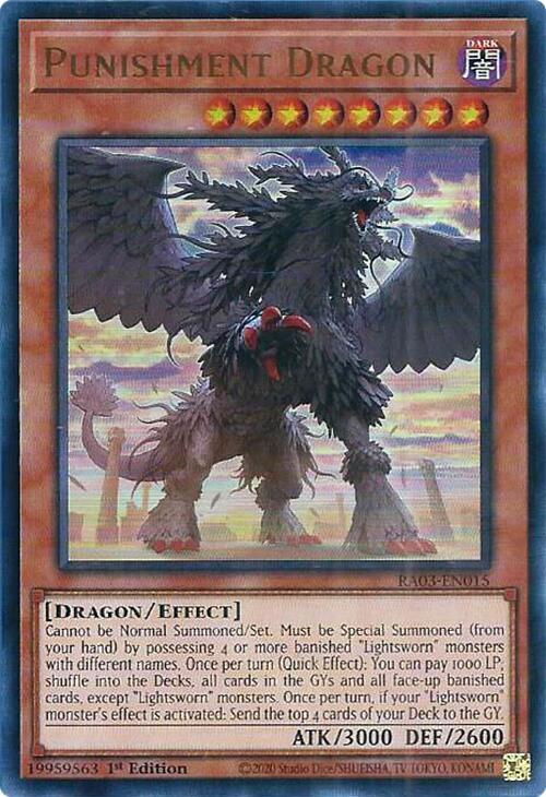 Punishment Dragon (UR) RA03-EN015 card from Quarter Century Bonanza