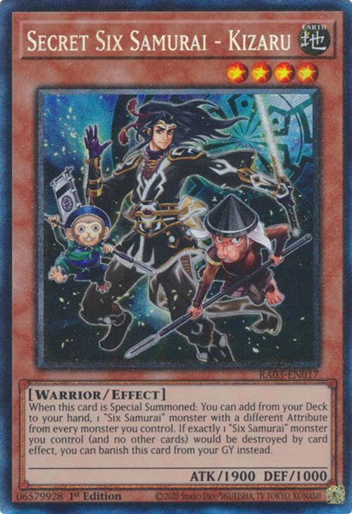 Secret Six Samurai - Kizaru (PCR) RA03-EN017 card from Quarter Century Bonanza