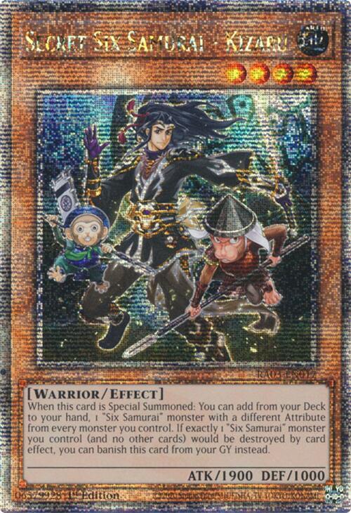 Secret Six Samurai - Kizaru (Quarter Century Secret Rare) RA03-EN017 card from Quarter Century Bonanza