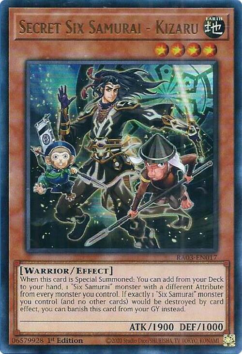 Secret Six Samurai - Kizaru (UR) RA03-EN017 card from Quarter Century Bonanza