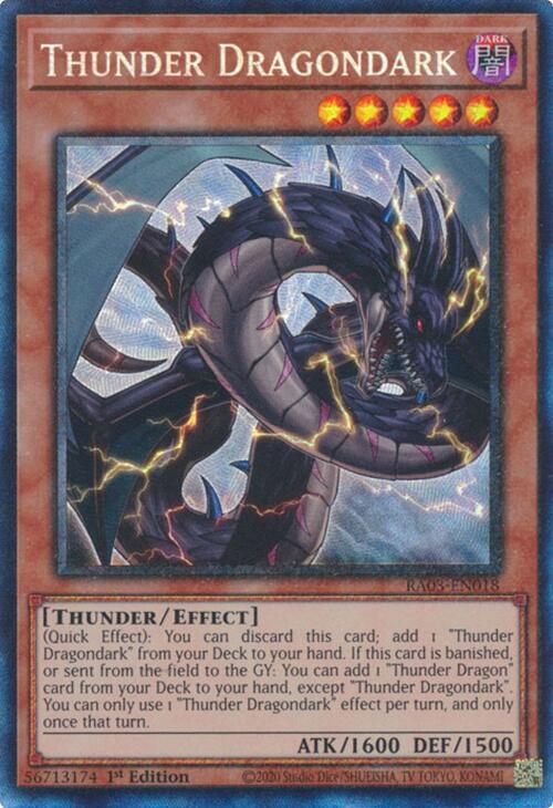 Thunder Dragondark (PCR) RA03-EN018 card from Quarter Century Bonanza