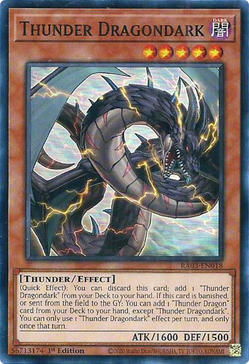Thunder Dragondark RA03-EN018 card from Quarter Century Bonanza