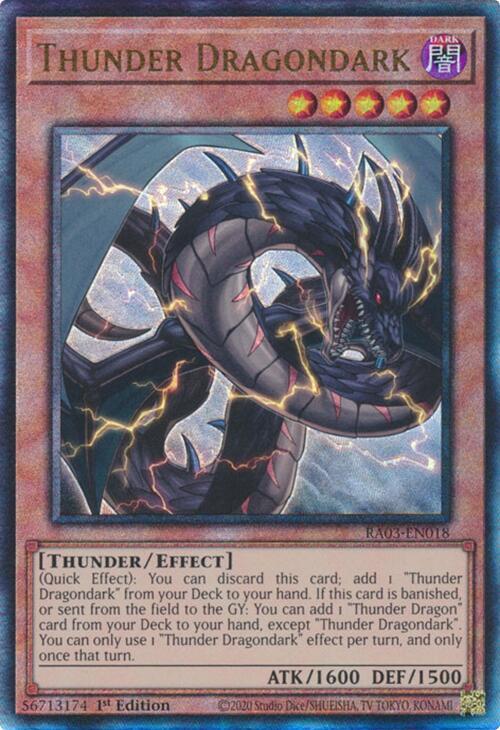 Thunder Dragondark (PUR) RA03-EN018 card from Quarter Century Bonanza