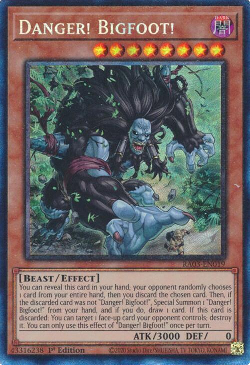 Danger! Bigfoot! (PCR) RA03-EN019 card from Quarter Century Bonanza