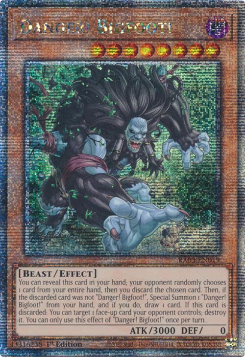 Danger! Bigfoot! (Quarter Century Secret Rare) RA03-EN019 card from Quarter Century Bonanza
