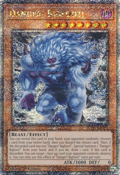 Danger! Bigfoot! (Alternate Art) (Quarter Century Secret Rare) RA03-EN019 card from Quarter Century Bonanza