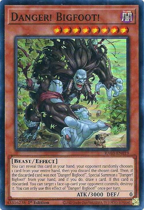 Danger! Bigfoot! RA03-EN019 card from Quarter Century Bonanza