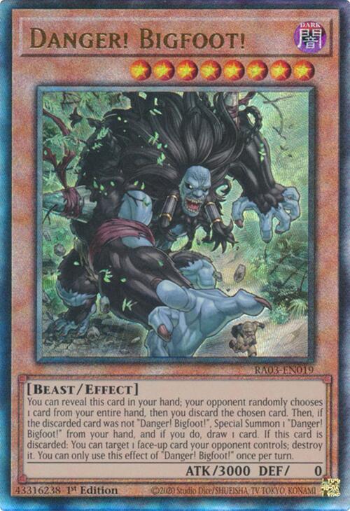 Danger! Bigfoot! (PUR) RA03-EN019 card from Quarter Century Bonanza