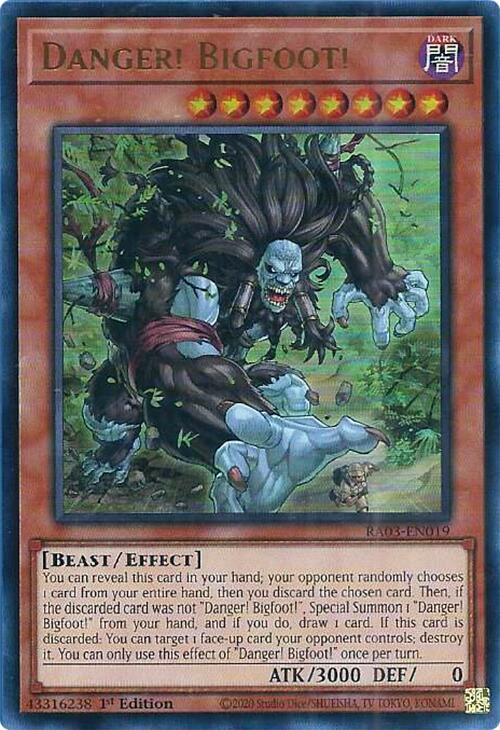 Danger! Bigfoot! (UR) RA03-EN019 card from Quarter Century Bonanza