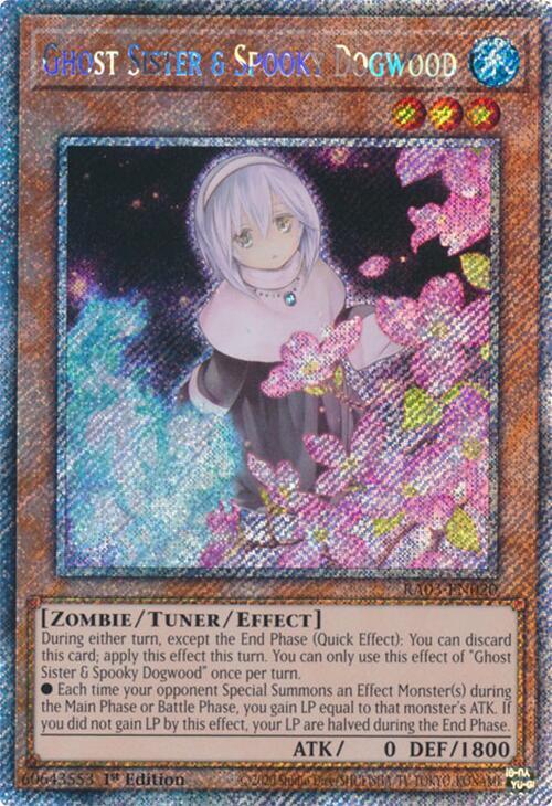 Ghost Sister & Spooky Dogwood (Alternate Art) (Platinum Secret Rare) RA03-EN020 card from Quarter Century Bonanza