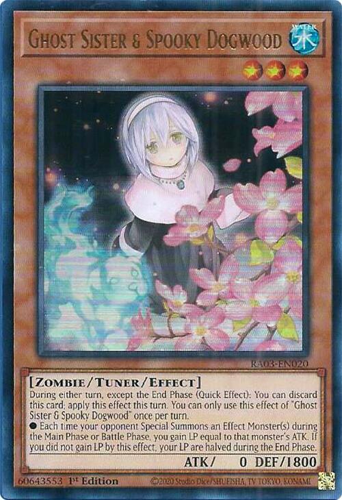 Ghost Sister & Spooky Dogwood (Alternate Art) (UR) RA03-EN020 card from Quarter Century Bonanza