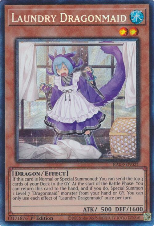 Laundry Dragonmaid (PCR) RA03-EN021 card from Quarter Century Bonanza