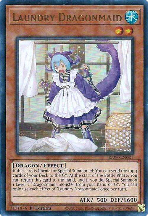 Laundry Dragonmaid (UR) RA03-EN021 card from Quarter Century Bonanza