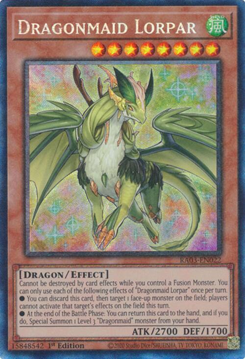 Dragonmaid Lorpar (PCR) RA03-EN022 card from Quarter Century Bonanza