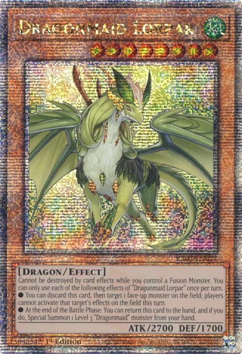 Dragonmaid Lorpar (Quarter Century Secret Rare) RA03-EN022 card from Quarter Century Bonanza