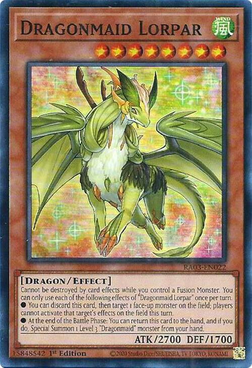 Dragonmaid Lorpar RA03-EN022 card from Quarter Century Bonanza