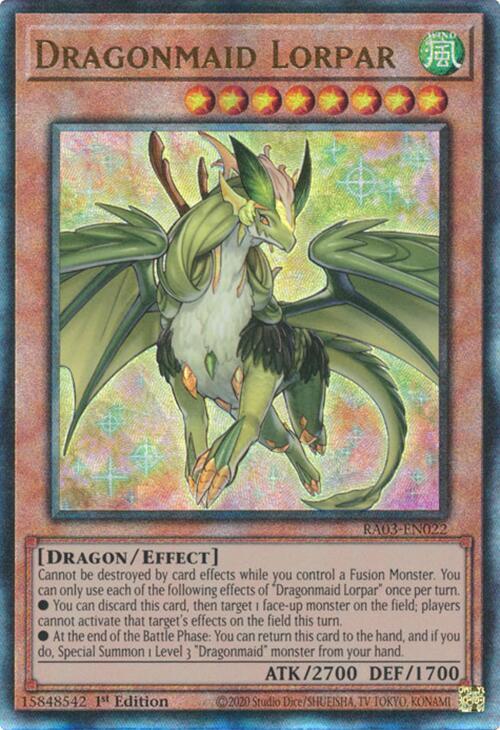 Dragonmaid Lorpar (PUR) RA03-EN022 card from Quarter Century Bonanza