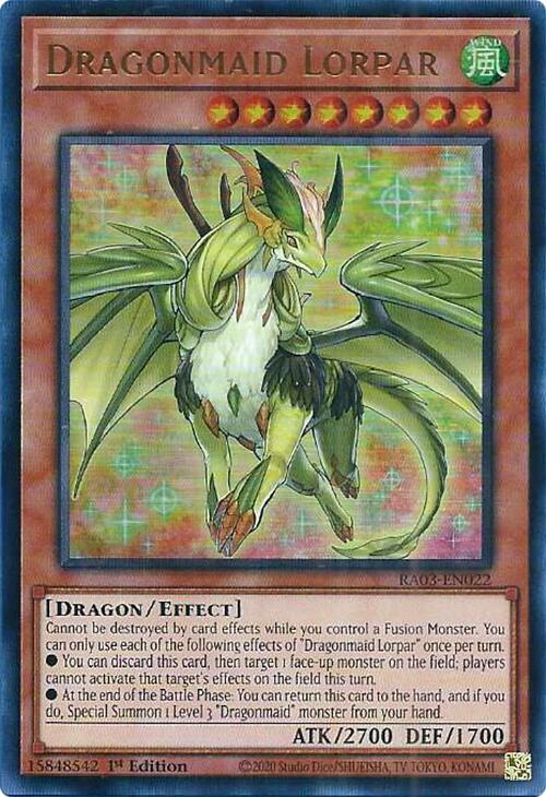 Dragonmaid Lorpar (UR) RA03-EN022 card from Quarter Century Bonanza