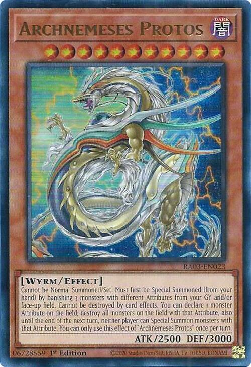 Archnemeses Protos (UR) RA03-EN023 card from Quarter Century Bonanza