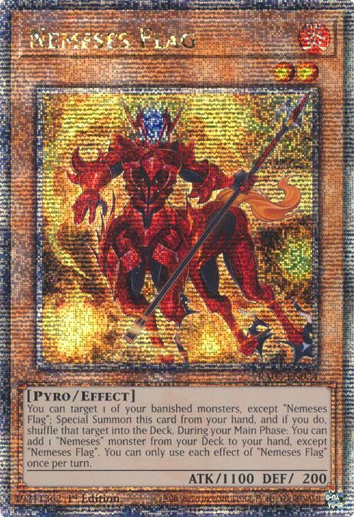 Nemeses Flag (Quarter Century Secret Rare) RA03-EN024 card from Quarter Century Bonanza