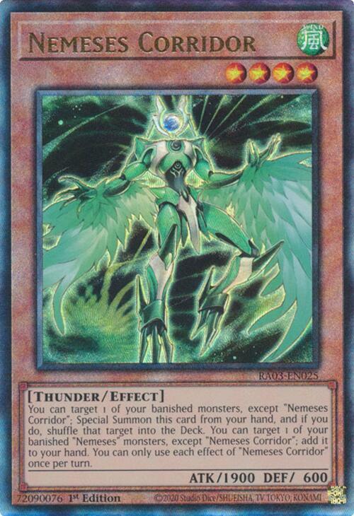 Nemeses Corridor (PUR) RA03-EN025 card from Quarter Century Bonanza