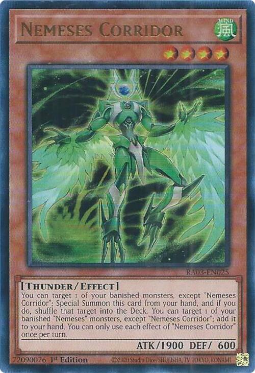 Nemeses Corridor (UR) RA03-EN025 card from Quarter Century Bonanza
