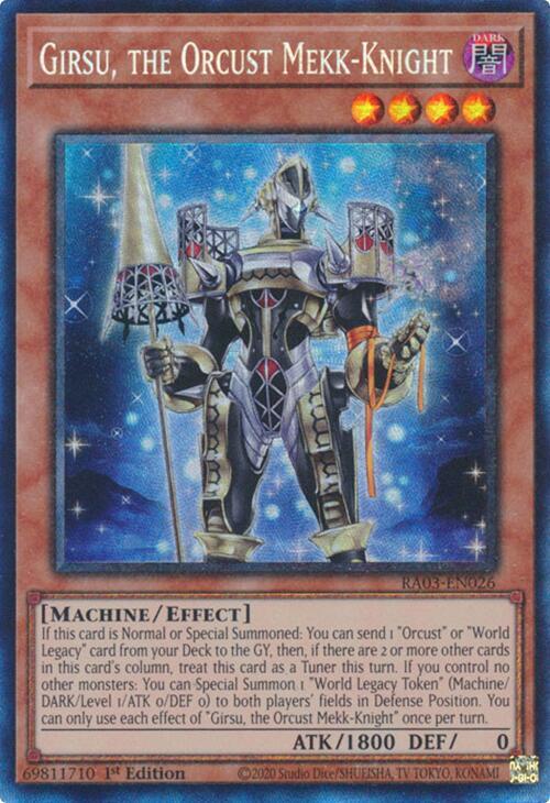 Girsu, the Orcust Mekk-Knight (PCR) RA03-EN026 card from Quarter Century Bonanza