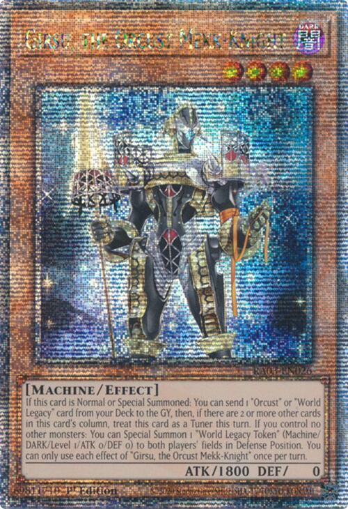 Girsu, the Orcust Mekk-Knight (Quarter Century Secret Rare) RA03-EN026 card from Quarter Century Bonanza