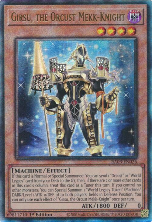 Girsu, the Orcust Mekk-Knight (PUR) RA03-EN026 card from Quarter Century Bonanza