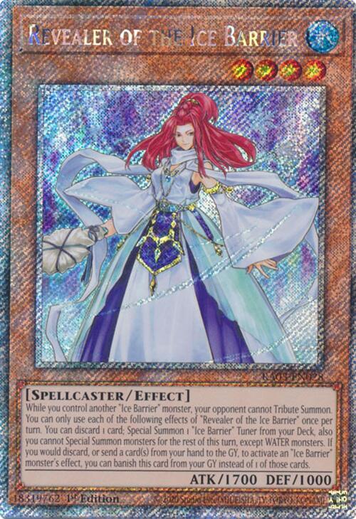 Revealer of the Ice Barrier (Platinum Secret Rare) RA03-EN028 card from Quarter Century Bonanza